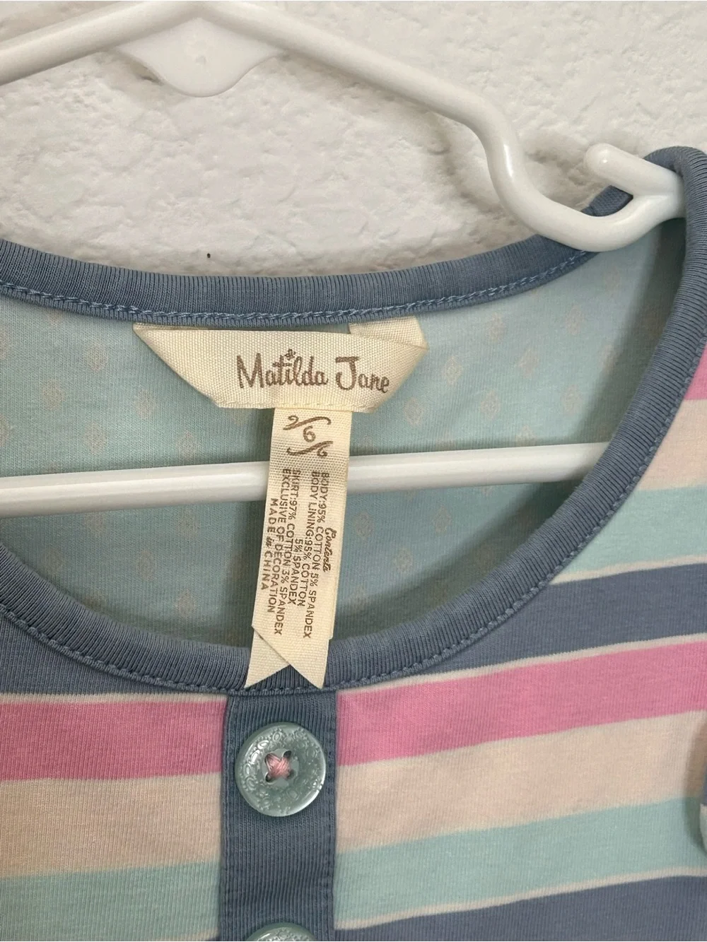 Matilda Jane sz 6 floral striped dress